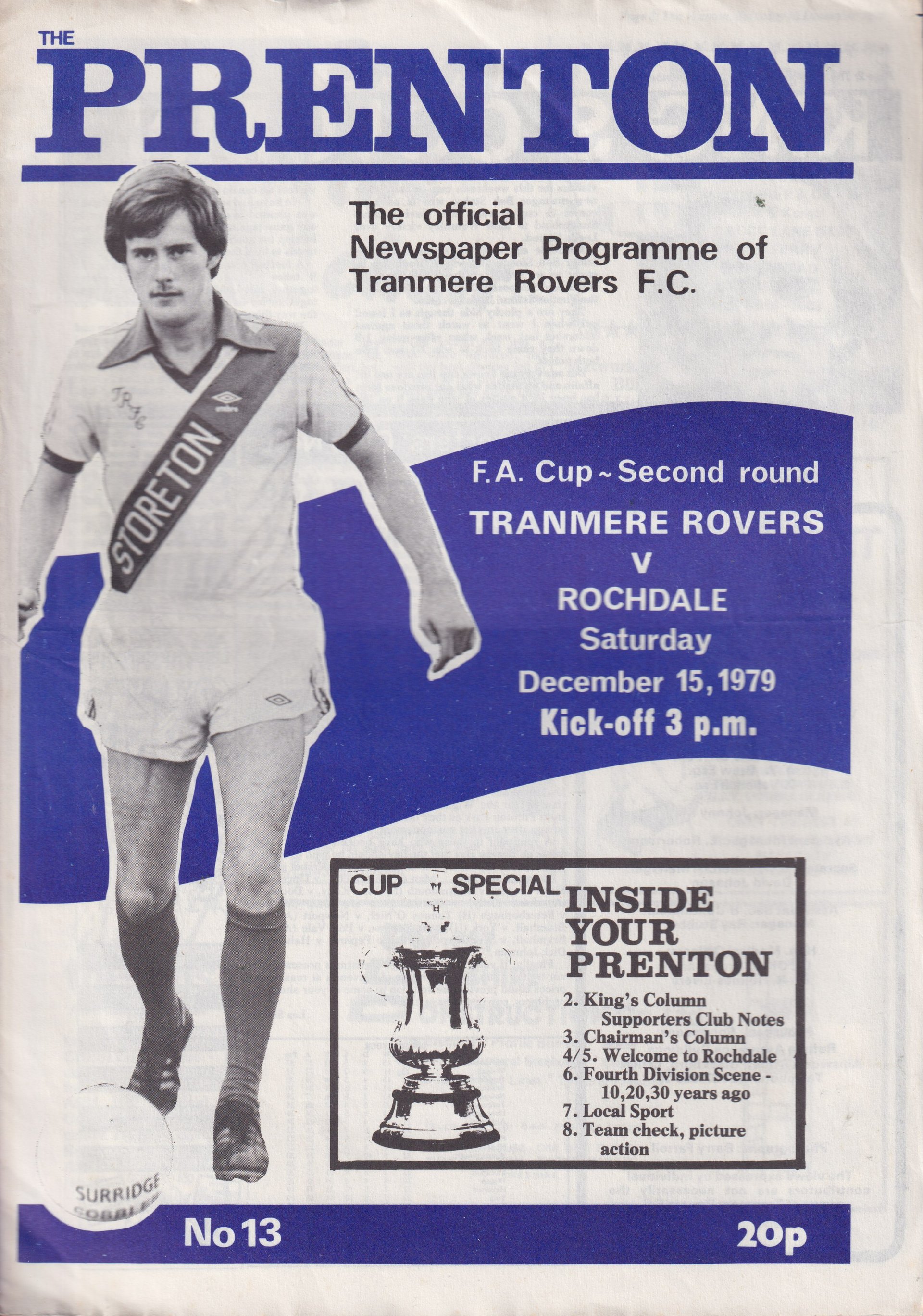 Tranmere Rovers v Rochdale match programme
